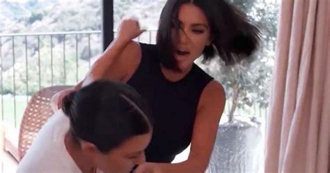kardashians most explosive bust ups from kim s sucker punch to savage hair pulling mirror online