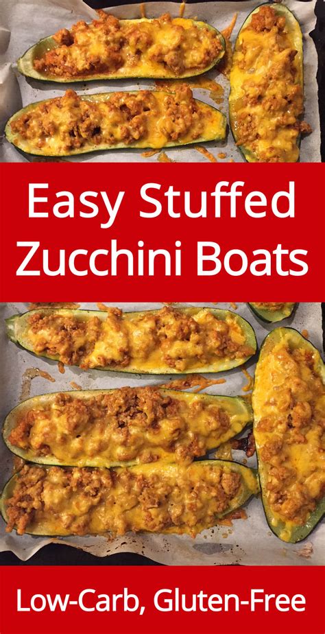 Not a huge zucchini fan? Stuffed Baked Zucchini Boats With Ground Meat And Cheese ...