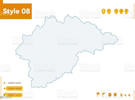 Nowgorod Region Russland Rasterkarte Isoliert Auf Weißem Hintergrund