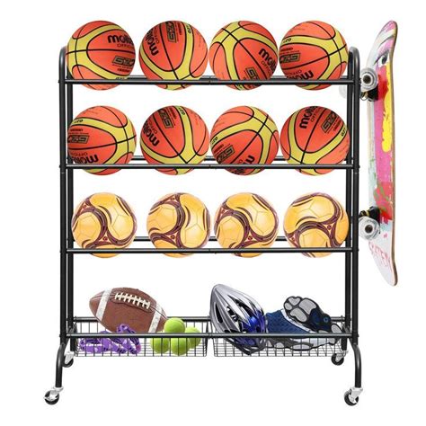 Ahowpd Basketball Storage Garage Ball Rack Ball Storage For Garage