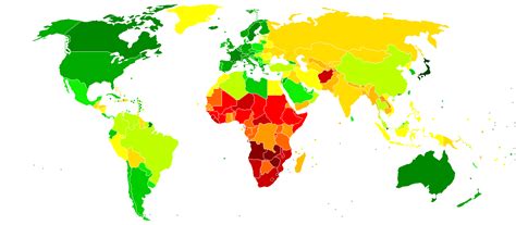 World Life Expectancy 2007 Map