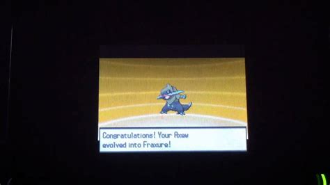 Shiny Axew Evolves Into Fraxure At Level 48 YouTube