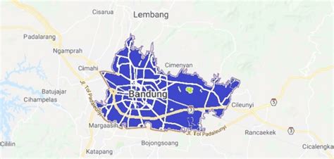 Peta Kota Bandung Lengkap Dengan Keterangan Kecamatan Tarunas