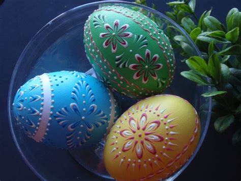 Easter Eggs Traditional Polish Eggs Wax Embossed Chicken Eggs Easter