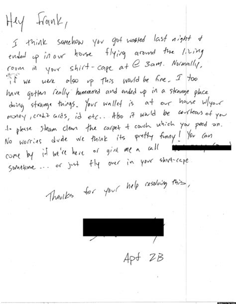 Friendly Neighbor Letter Handles Break In Urine Stains Surprisingly