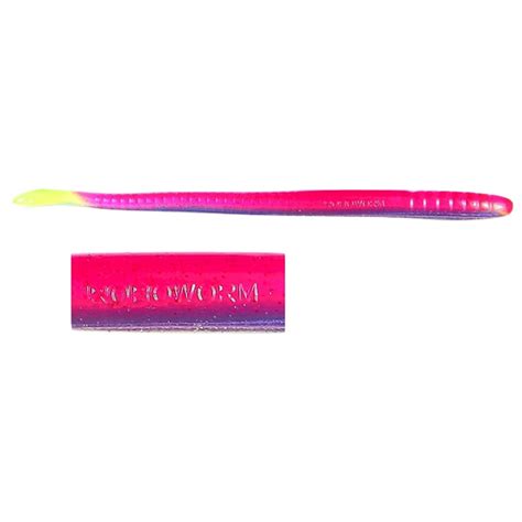 Roboworm Fat Straight Tail Worm Morning Dawnredchartreuse 6in