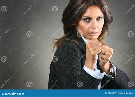 Fighting Business Woman Stock Image Image Of Stress 39243651