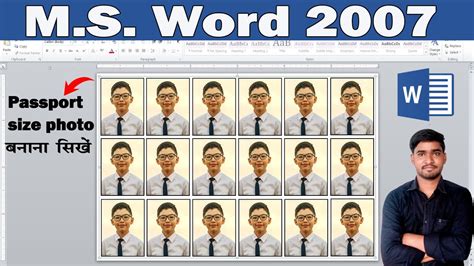 How To Create Passport Size Photo In Ms Word Ms Word Me Passport Size