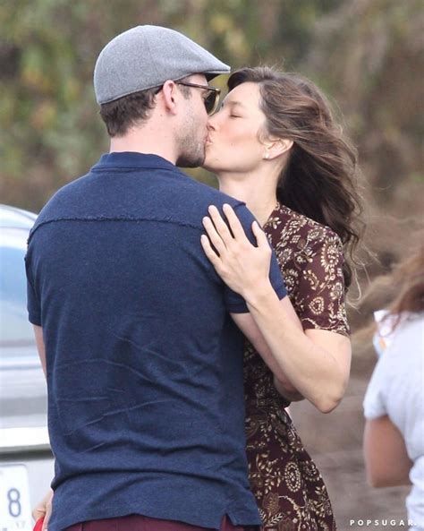 Justin Timberlake And Jessica Biel Kissing November Popsugar Celebrity