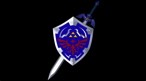 modeled the hylian sword and shield from zelda r blender