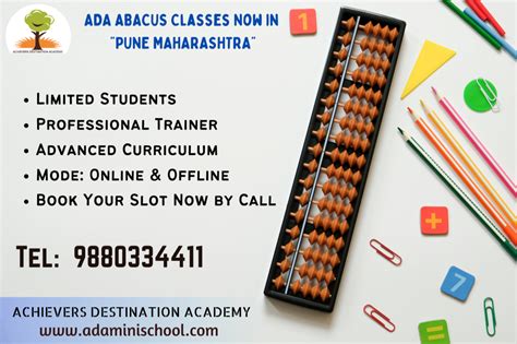 Achievers Destination Academy Ada Abacus Classes Now In Pune