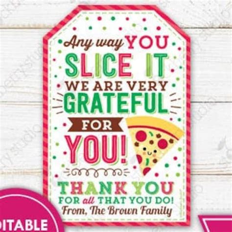 Printableeditable Any Way You Slice It We Are Grateful For Etsy