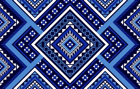Geometric Ethnic Seamless Pattern Traditional Native Style Blue