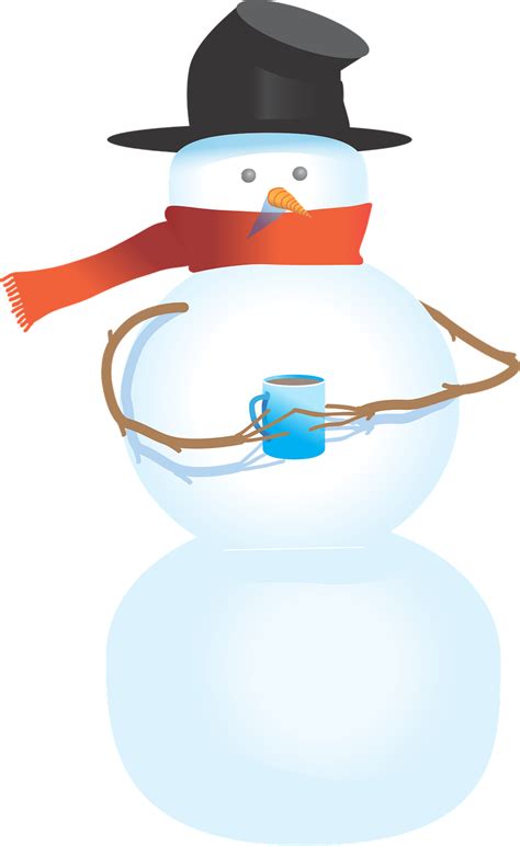Snowman Free To Use Clipart Snowman Holding A Cup Png Download