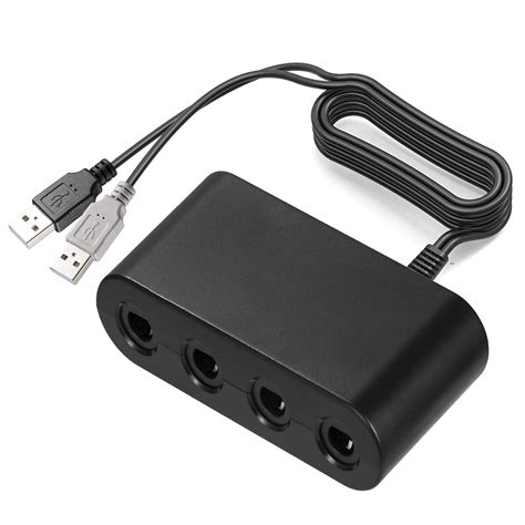 4 Port USB Adapter for Controller GameCube Switch Wii U & PC USB NEW