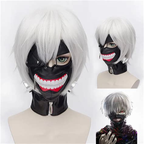 Party Masks Kaneki Ken Mask Cosplay Anime Tokyo Ghoul Black Mouth Eye