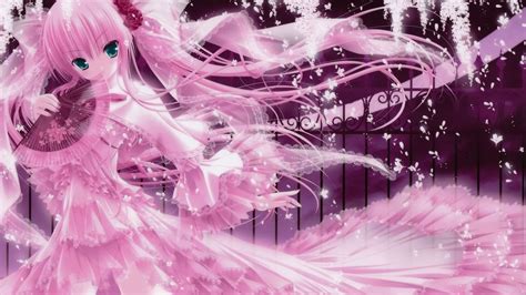 Pink Dress Anime Girl Hd Girly Wallpapers Hd Wallpapers Id 60154