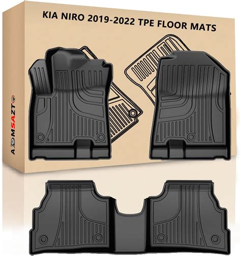 Aomsazto Floor Mats For Kia Niro 2019 2022 1st And 2nd Row