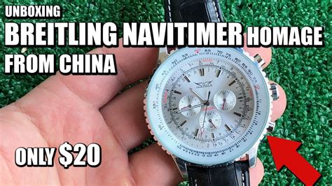 Automatic Breitling Navitimer Homage For 20 Jaragar F120561 Unboxing