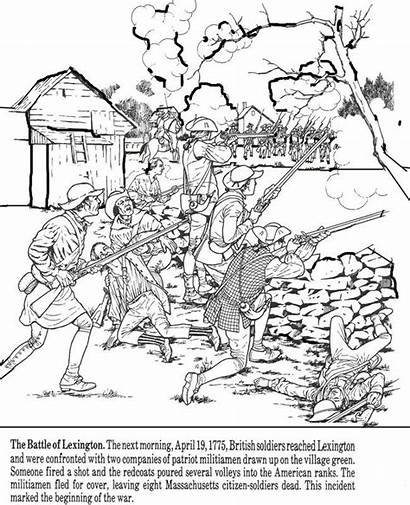 Coloring War Pages Revolutionary Boston Wars Battle