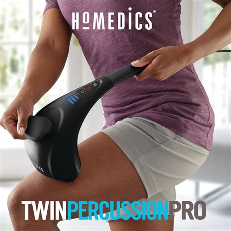 Homedics Twin Percussion Pro Dual Node Massager With Heat Adjustable