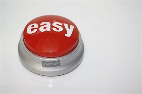 Staples Easy Button Paperweight Be Office Products