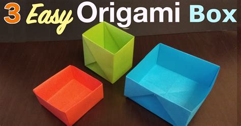 Yoshinys Design 3 Ways To Fold Origami Box