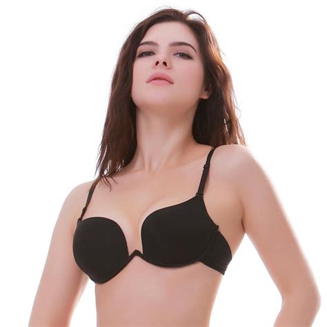 deep u sexy lingerie backless bra ultra low cut underwear brassiere push up bras for acquista in