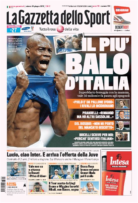 La pagina ufficiale de la gazzetta dello sport, il quotidiano sportivo più. Gazzetta dello Sport / Il più Balo d'Italia ...