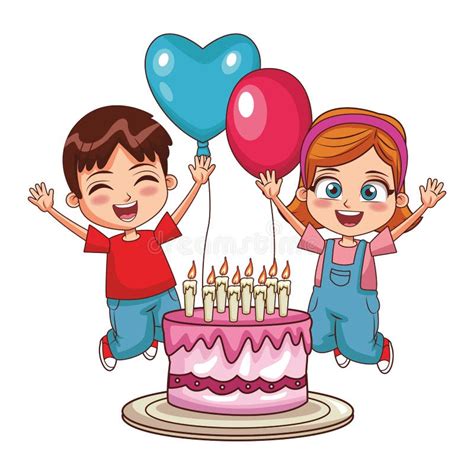 Kids Birthday Party Stock Vector Illustration Of Cake 145467594