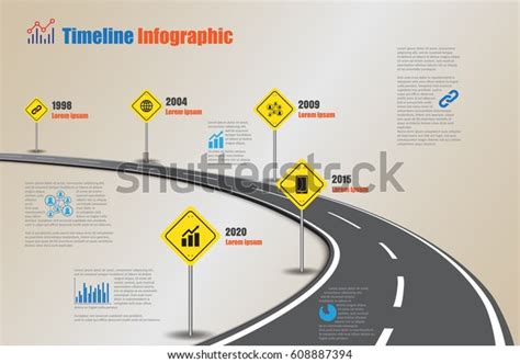 Design Template Road Map Timeline Infographic Stock Vector Royalty