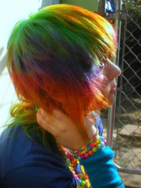 I Want Her Hair Colored Hair Extensions Emo Scene Bleached Hair Rainbow Hair Dyed Hair Hair