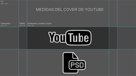 Plantilla Psd De La【portada Para Youtube】con Medidas Exactas Youtube