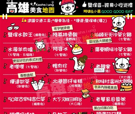 Kaohsiung city is a special municipality in southern taiwan. 阿雄整理「鹽埕美食秘笈」...... • 高雄美食地圖