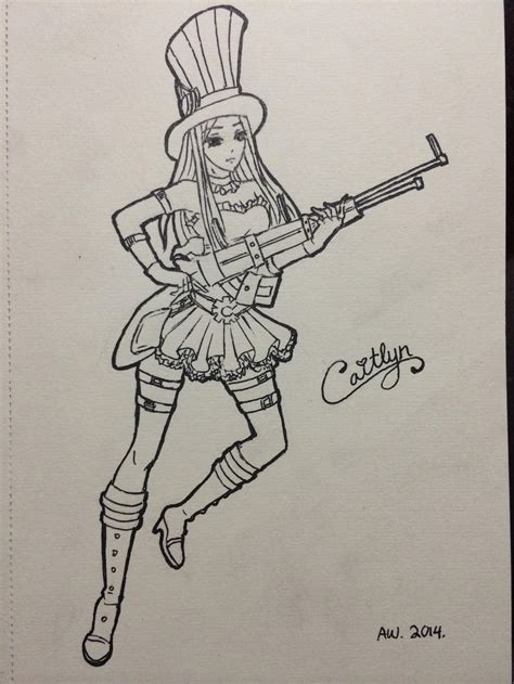 Caitlyn League Of Legends Drawing By QTxPie On DeviantArt
