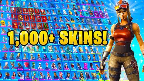 Rating A Fortnite Account With 1000 Skins Stacked Youtube