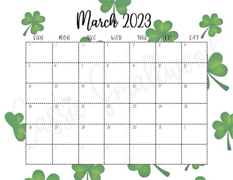 Cute Free Printable Monthly Calendar 2023 Cassie Smallwood