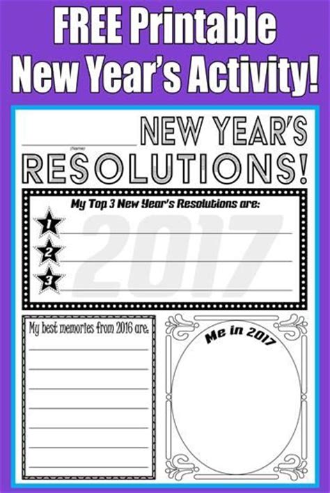 Social emotional activities counseling activities emotions activities play therapy activities social work activities counseling worksheets calming get this free printable to use with your students in school, children at home. FREE Printable 2017 New Year's Resolution Activity ...