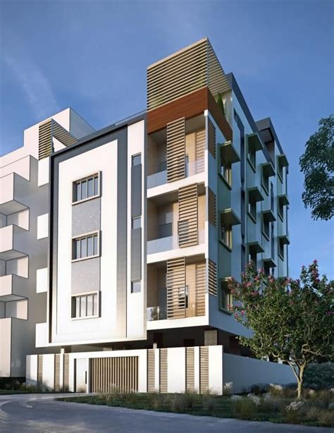 Vijaya Sky Residency Modern Apartment Exterior Design 1 Five Story