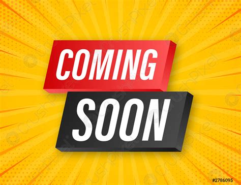 Coming Soon Promotion Banner Coming Soon Vector Illustration Stock