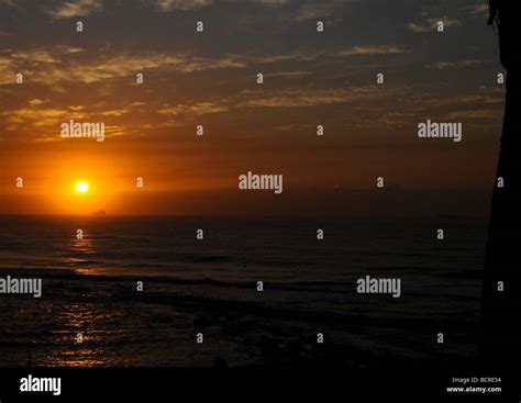 Beautiful Shot Of Breathtaking Sunrise Above Horizon Over Indian Ocean