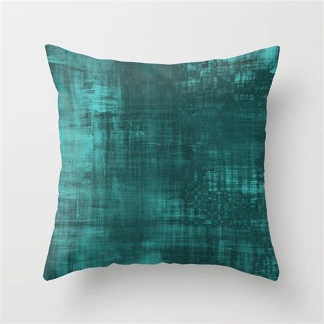 Buy Teal Green Solid Abstract Throw Pillow By Designsoutofmind