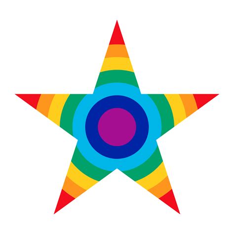 Rainbow Star Vector Icon 551316 Vector Art At Vecteezy