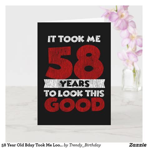58th Birthday Bday Custom Greeting Cards Birthday Greeting Cards
