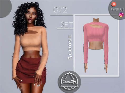 The Sims 4 Set 072 Blouse By Camuflaje The Sims Book