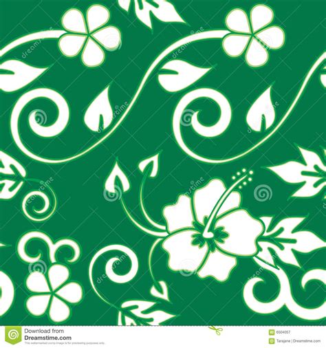 Seamless Hawaiian Green Stock Vector Illustration Of Pattern 6504057