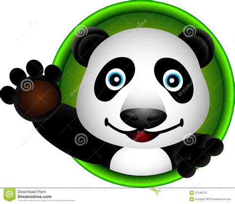 Cute Panda Head Cartoon Stock Illustration Illustration Of Asia 27048710