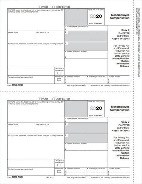 Quickbooks 1099 Nec Tax Forms Set With Envelopes Discount Tax Forms