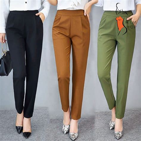 Ss Carnation Office Pants For Ladies Slacks Slim Fit Trouser Shopee