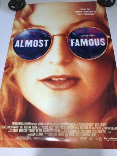 Original Almost Famous Movie Poster Cameron Crowe Kate Hudson Hot Sex